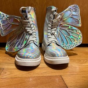 Holographic Butterfly Wing Boots